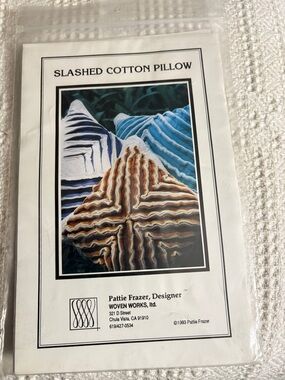 Slashed Quilting Pillow Pattern by Pattie Frazer at Woven Works